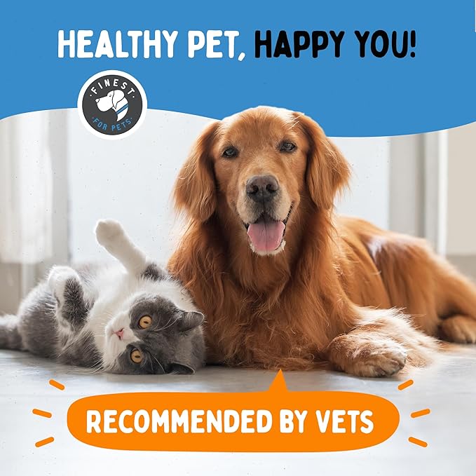 Omegease Fish Oil for Dogs & Cats - Finest for Pets Omega 3 for Cats & Dogs - Supplement for Skin & Coat, Itching, Shedding, Joints & Immune Health - 100% Pure Omega Fish Oil with EPA & DHA (16 oz)