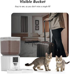 Automatic Cat Feeder for 2 Cats - 8L/34 Cups Large Capacity Auto Food Dispenser with LCD Screen, 2 Food Trays, Timed Cat Feeder, Up to 50 Portions 6 Meals Per Day, Keep Fresh