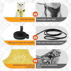 BEAUTYZOO Cat Harness, Escape Proof Cat Leash and Harness Set for Walking, Soft Breathable Vest Harness with Safety Neck Adjustable, Reflective Easy-Control Kitten Harness for Cats (Bee Design)