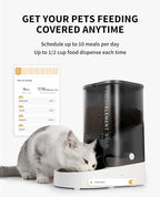 PETKIT Automatic Cat Feeder, 2.4G WiFi Automatic Dog Feeder, App Control Pet Food Dispenser with Triple Fresh-Lock System, Up to 10 Meals Per Day, Schedule Feeding, Food Shortage Alert, 3L Capacity