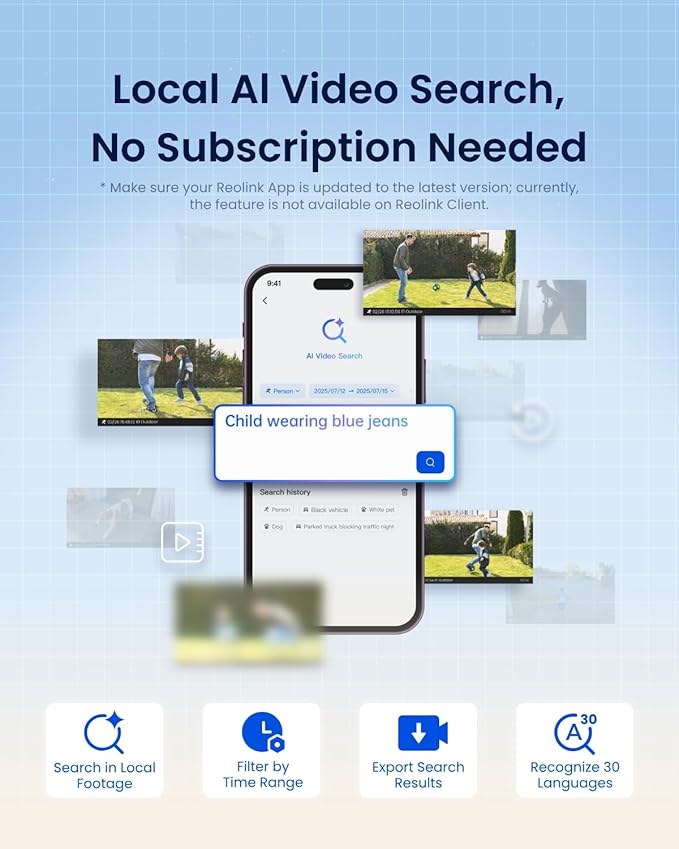 REOLINK Elite Floodlight WiFi, 4K 8MP 180° Panoramic Wired Floodlight Camera, Adjustable 3000 Lumens, Local AI Video Search, Dual-Band Wi-Fi 6, 24/7 Recording, No Monthly Fees, 100~240V AC Hardwired