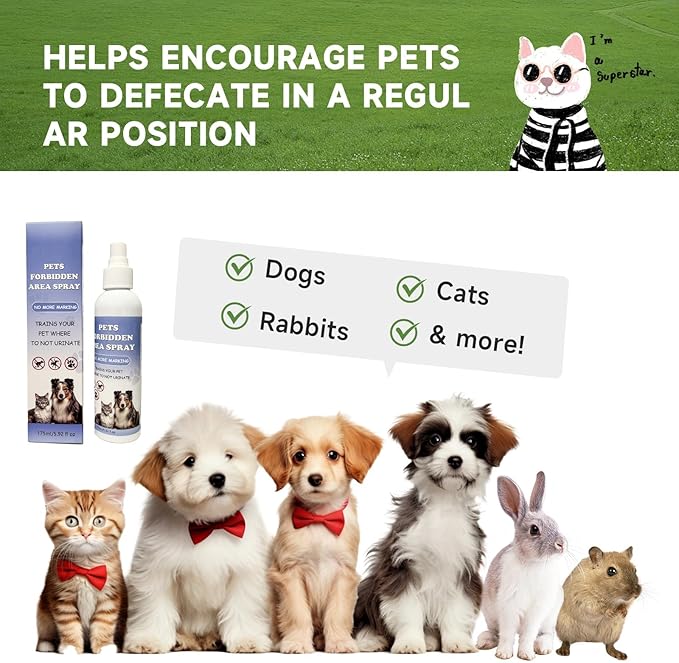 Dog Training Spray (5.92 fl oz) – Discourages Chewing, Barking & Peeing – Indoor & Outdoor Behavior Corrector for Dogs and Cats – Gentle for Dog