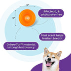 Outward Hound Large Snoop Interactive Treat Dispensing Dog Toy, Puzzle Ball Slow Feeder for Medium to Large Dogs, Mint-Scented for Mental Stimulation & Boredom Relief, BPA-Free, 5-Inch, Orange