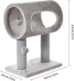Cat Craft Cat Scratching Post 20.5" Cat Tree with Tunnel Bed Carpet Cat Tower Kitten Tree Cat Tree with Hanging Ball for Indoor Cat, Grey