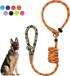 lynxking Slip Lead Dog Leash Reflective, Heavy Duty Comfortable Strong Rope for Large Medium Small Dogs No Pull Pet Training (Orange, Large 1/2in x 6ft-Slip Lead)