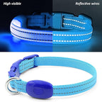 Light Up Dog Collar for Small Dogs, Reflective LED Dog Collar Rechargeable Puppy Collar Glowing Cat Collars Safety Dog Lights for Night Walking (Royal Blue)