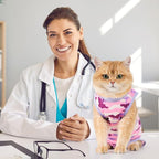 Avont Cat Recovery Suit - Kitten Onesie for Cats After Surgery, Cone of Shame Alternative Surgical Spay Suit for Female Cat, Post-Surgery or Skin Diseases Protection -Purplecamo(M)
