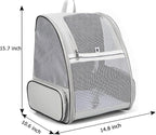 Cat Carrier Backpack, Dog Backpack, Ventilate Pet Cats Puppy Dogs Birds Bunny Backpack for Travel Indoor Outdoor Use(Grey)