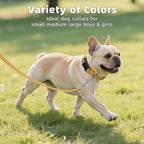 Reflective Dog Collar, Soft Neoprene Padded Nylon Pet Collar with Quick-Release Buckle, Adjustable for Mediunm Dogs,Khaki,M, 3/4" Width