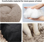 Cat Beds for Indoor Cats,24 Inch Dog Bed for Small Melium Large Dogs, Washable-Round Pet Bed for Puppy and Kitten with Slip-Resistant Bottom