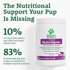 Doggie Dailies 5 in 1 Multivitamin for Dogs, Dog Multivitamin for Skin and Coat Health, Joint Health, Improved Digestion, Antioxidants, Support a Healthy Immune System (Peanut Butter) 225 Soft Chews