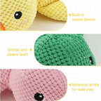 Quack-Quack Duck Dog Toy,Durable Plush Chew Toy with Sounds,Stuffed Plush Calming Duck Dog Toy for Indoor Puppies and Senior Pups (Pink, Small)