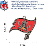 NFL Tampa Bay Buccaneers Engraving Pet ID Tags in 32 Team Logo Shapes Personalized Dog Tags and Cat Tags with 3 Lines of Customizable Text for Tracking & Safety. Stainless Steel Pet ID Tracking Tags