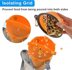 Dog Travel Water Bottle Collapsible Bowls, 2 in 1 Pet Food Container with Collapse Bowls, Outdoor Portable Water Bowls for Walking, Traveling, Camping and Hiking (Orange)