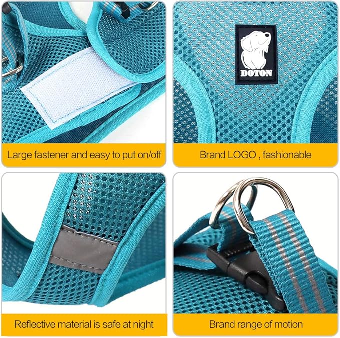 HEYWEAN Cat Harness and Leash - Ultra Light Escape Proof Kitten Collar Cat Walking Jacket with Running Cushioning Soft and Comfortable Suitable for Puppies Rabbits