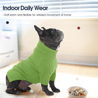 IECOii XXXL Dog Sweater,Warm Dog Sweaters for Extra Large Dogs Girl Boy,Stretchy & Cozy,Turtleneck Knitted Pullover for Pet Wear On Christmas,Easy On Doggy Sweatshirt for Labrador (Grass Green,XXXL)