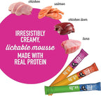 Tiki Cat Stix Mousse Treats, Variety Mega Jar, Single Serve Indulgent Lickable Treat or Dry Food Topper, 50 Count, 25 oz. (0.5 oz./Stick)