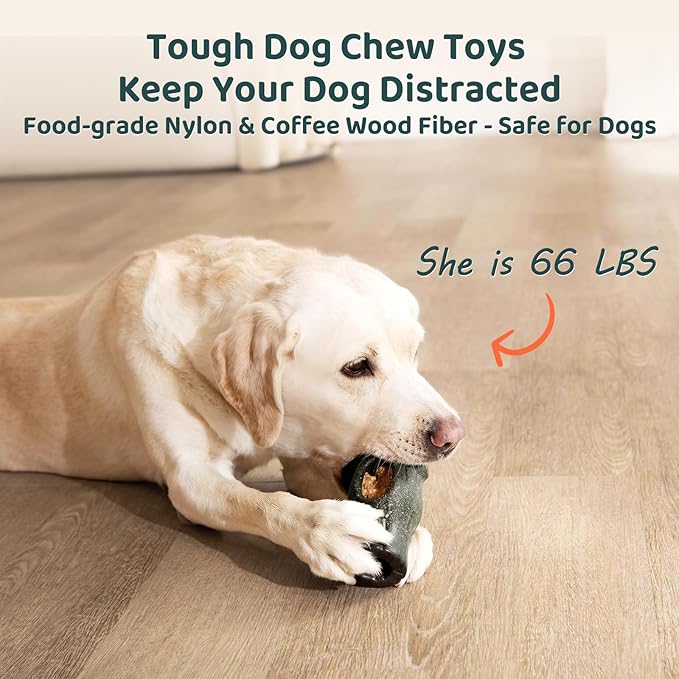 Interactive Dog Toys for Aggressive Chewers, Long-Lasting Frozen Dogs Treat Holder to Keep Them Busy, Indestructible Dog Enrichment Toys - Reduce Anxiety, Safe for Large/Medium Breed