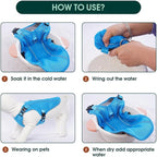 Kuoser Dog Cooling Vest, Puppy Cooling Coat,Breathable Cool Coat for Medium Dogs, Pet Jackets Reflective Summer Essentials Blue M