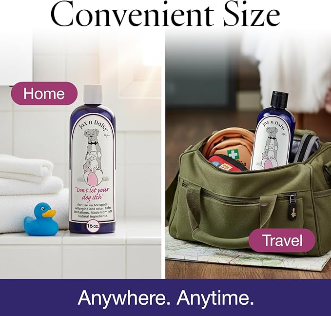 Jax N Daisy Don’t Let Your Dog Itch Lotion, 16 oz – Itch Relief for Dogs, Anti-Itch Skin Soother & Grooming Care