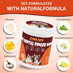Dog Dental Wipes - Tooth Brushing Kit for Cats & Dogs - Dog Toothbrush Finger Dental Wipes to Remove Plaque & Tartar,Effective Teeth Cleaner (100PCS)