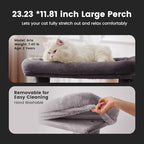 Gardner Pet 41" Tall Cat Tree for Large Cats, Heavy Duty Cat Tower with 3.2in Posts & Washable Top Perches, Space-Saving Cat Furniture with Replaceable Natural Sisal for Apartments, Easy to Assembly