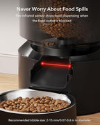 PETLIBRO Automatic Cat Feeder, Automatic Dog Feeder with Freshness Preservation, 5L Timed Cat Feeders for Dry Food, Up to 6 Meals Per Day, Granary Pet Feeder for Cats/Dogs