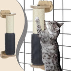 haozaikeji Cat Scratching Post for Crate Cage, Cage Mount Cat Scratcher Cage Scratcher Pole Natural Sisal Cat Scratching Post with Self Groomer and Massager for Indoor Cats Kitten