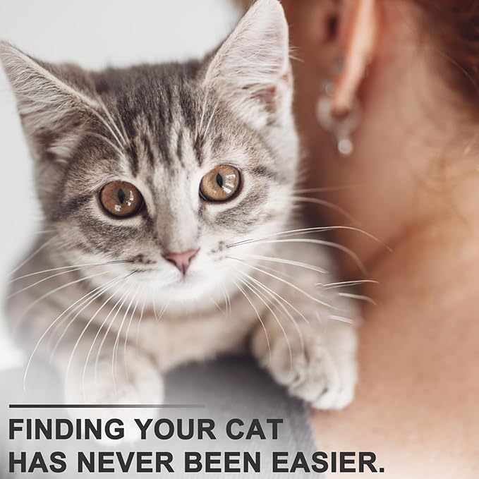 Reflective AirTag Cat Collar, Integrated Cat Tracker Collar with Air Tag Holder and Bell, Safety Elastic Band Cat GPS Collars for Girl Boy Cats, Kittens and Puppies (Khaki,XS)