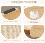 Avont Sisal Cat Scratcher Bed, Natural Solid Wood Scratch Lounger, No Mess Scratching Chair Couch for Indoor Cats, 23 Inch Cat Scartching Pad, 2 in 1 Scratching Board, Furniture Protector -Large