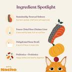 Made by Nacho Dry Cat Kibble 10lb Bag, High Protein Premium Cat Food with Freeze Dried Pieces, Sustainably-Caught Salmon, Whitefish & Pumpkin, Limited Ingredients, Single Bag