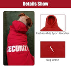 BINGPET Security Dog Hoodies Puppy Sweater Cold Weather Dog Coats Soft Brushed Fleece Pet Clothes Hooded Sweatshirt for Dog Cat