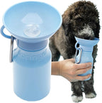Springer Dog Water Bottle | Portable Travel Water Bottle Dispenser for Dogs | Dog Gift Seen on Oprah's Favorite Things, Shark Tank | Leak-Proof Bottles Fill Bowl with Water | BPA-Free 15oz Sky Blue