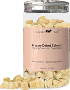 BLACK FOX Freeze-Dried Salmon Training Treats for Dogs and Cats | 280 Treats, 4oz Single Ingredient, Raw, Healthy, All Natural, Human Grade, Recyclable Packaging