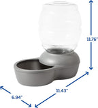 Petmate Replendish Automatic Gravity Waterer for Cats and Dogs, BPA-Free, No Batteries Required, Includes Charcoal Filter, 1 Gallon, Made in USA