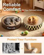 Cat Scratcher, Cardboard Cat Scratchers for Indoor Cats, Large Cat Scratching Board, Round Bowl Cat Scratch Pad Bed (Gothic)