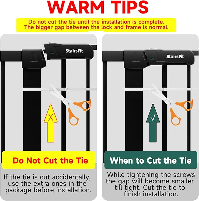 29.5"-51.5" Extra Wide Baby Gate with Cat Door for Stairs & Doorways - Auto-Close Metal Gate, Pressure Mounted, Easy Install 30.5" Tall, No Drilling - Dog Gate for Cats and Pets, Black