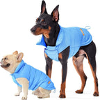 SPACE LION Puffer Jacket, Down Winter Coat, Waterproof, Windproof, Lightweight Jacket, Adjustable Fit for Medium, Large Dogs(LightBlue,XL)