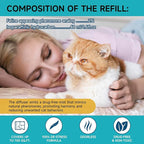 Cat Calming Diffuser Refills - 6 Pack Cat Pheromones Calming Diffuser for Cat Anxiety Relief, Cat Pheromone Diffuser, 180 Days Pheromone Diffuser to Calm Cats, Fits All Common Diffuser Heads