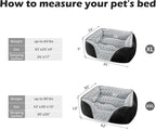 INVENHO XX-Large Dog Bed Rectangle Washable Orthopedic Soft Calming Sleeping Durable Pet Cuddler with Anti-Slip Bottom