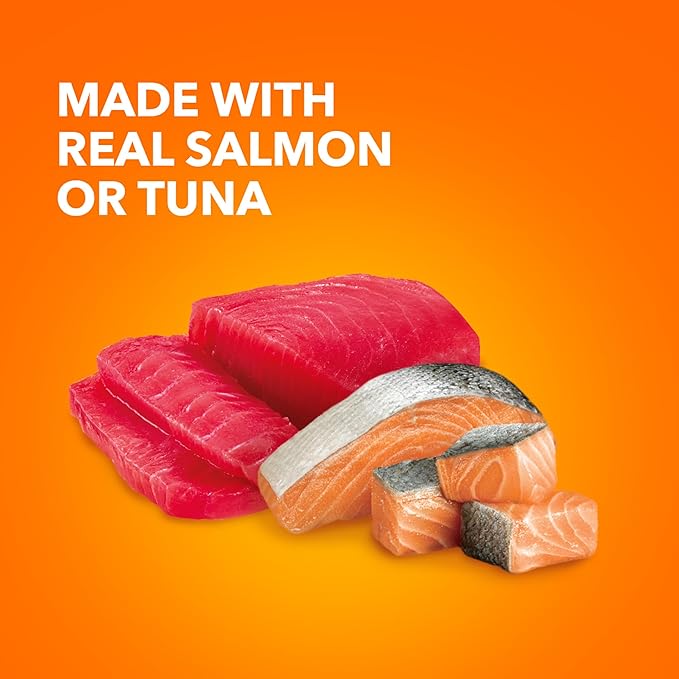 IAMS Perfect Portions Indoor Adult Wet Cat Food Cuts in Gravy Variety Pack, Salmon and Tuna Recipes, 2.6 oz. Easy Peel Twin-Pack Trays (12 Count, 24 Servings)