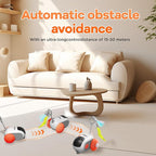 Turbo Tail 3.0 Interactive Cat Toy - Smart Remote Control Electric Mouse with Feathers, 3 Play Modes (Smart/Manual/Standby), Auto Obstacle Avoidance, Type-C, 8H Playtime - Orange (2 PCS)