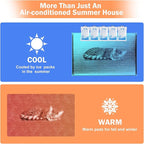Heated Cat House for Outside Pets in Winter，Winter Shelter for Indoor Outdoor Ferals,Cats & Small Dogs with Heating Pad，Kitty Heated House with Waterproof Suitable for All Seasons(28"D x 17"W x 18"H)