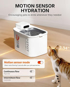 PETKIT Dishwasher Safe Cat Water Fountain, Cordless Automatic Cats Drinking Fountain with Motion Sensor, 101 oz/3L Pet Fountain for Cats Dogs Inside, Smart App Control & Stainless Steel Tray