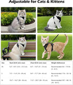 Luxelle 2 Pack Escape-Proof Cat Harness and Leash Set for Walking – Adjustable No Pull Soft Vest with Easy-Wear Buckle, Reflective Straps, Breathable Mesh – Outdoor Travel Harness for Cats & Kittens