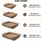 INVENHO Orthopedic Dog Bed Medium Size, Washable Egg-Crate Memory Foam Dog Couch with Washable Removable Cover, Waterproof Lining and Nonskid Bottom