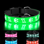 Dog Collar for Night Walk, 3D Light Dog Collars, Adjustable Glowing Collar for Dogs Rechargeable Safety Collar for Small Dogs, Green