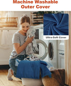 Pet Heating Pad,Extremely Waterproof Heated Cat Dog Bed Outdoor & Indoor,Multi-Size Heated Dog Cat Blanket Mat,Pet Heater Warmer for Cat Dog House Whelping Box(Dark Blue,M-17.7" Lx17.7 W)