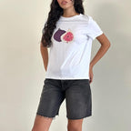 Y2k Womens Graphic Baby Tee Slim Fit Short Sleeve Crop Tops Funny Letter Animal Print Shirts 90s 2000s Streetwear