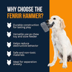 Fenrir Hammer Dog Chew Toy Strong Rubber Stuffable Enrichment Toy for Chewers (Yellow, Small)